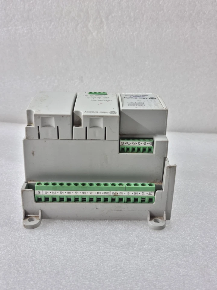 USED WORKING ALLEN BRADLEY 2080-LC20-20QBB MICRO820 WITH 2080-SERIALISOL MODULE